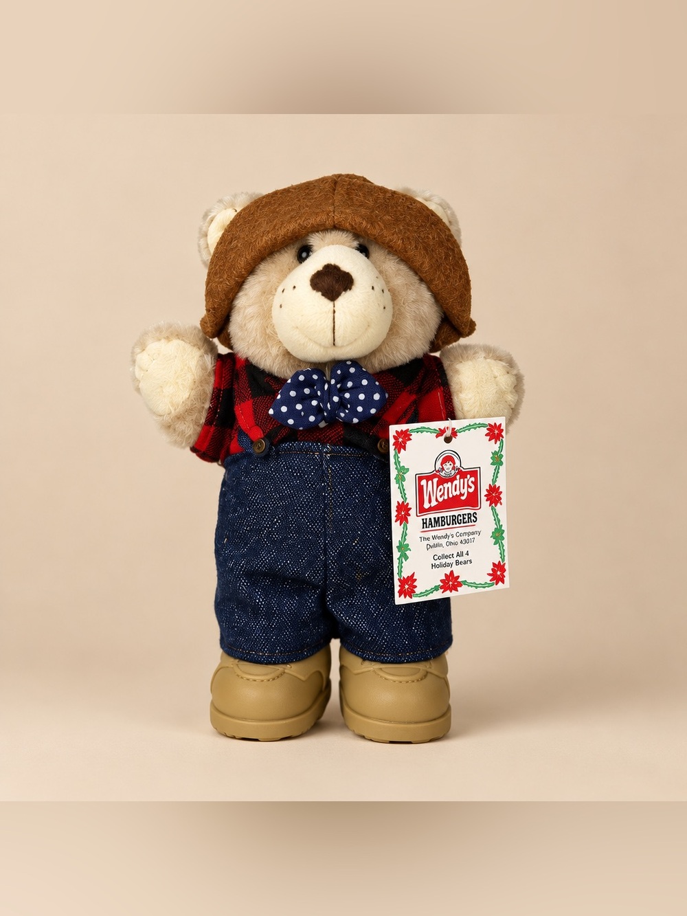 1986 Farrell Furskin Wendy’s Holiday Country Farmer Look Bear